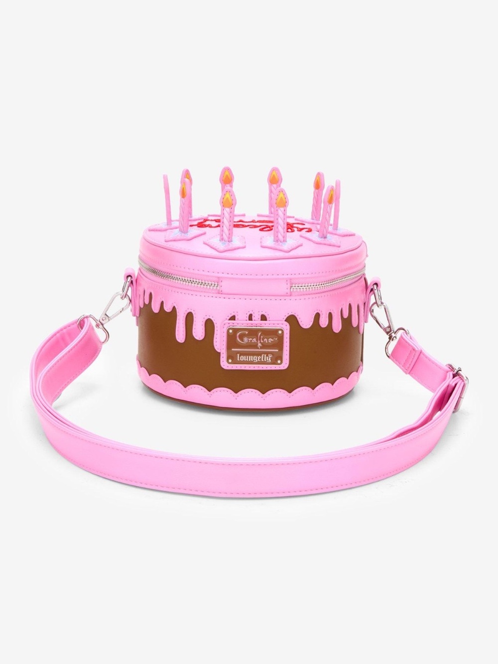 Exclusive Loungefly Coraline Welcome Home! Cake Cosplay Iridescent Crossbody Bag - Picture 12 of 15